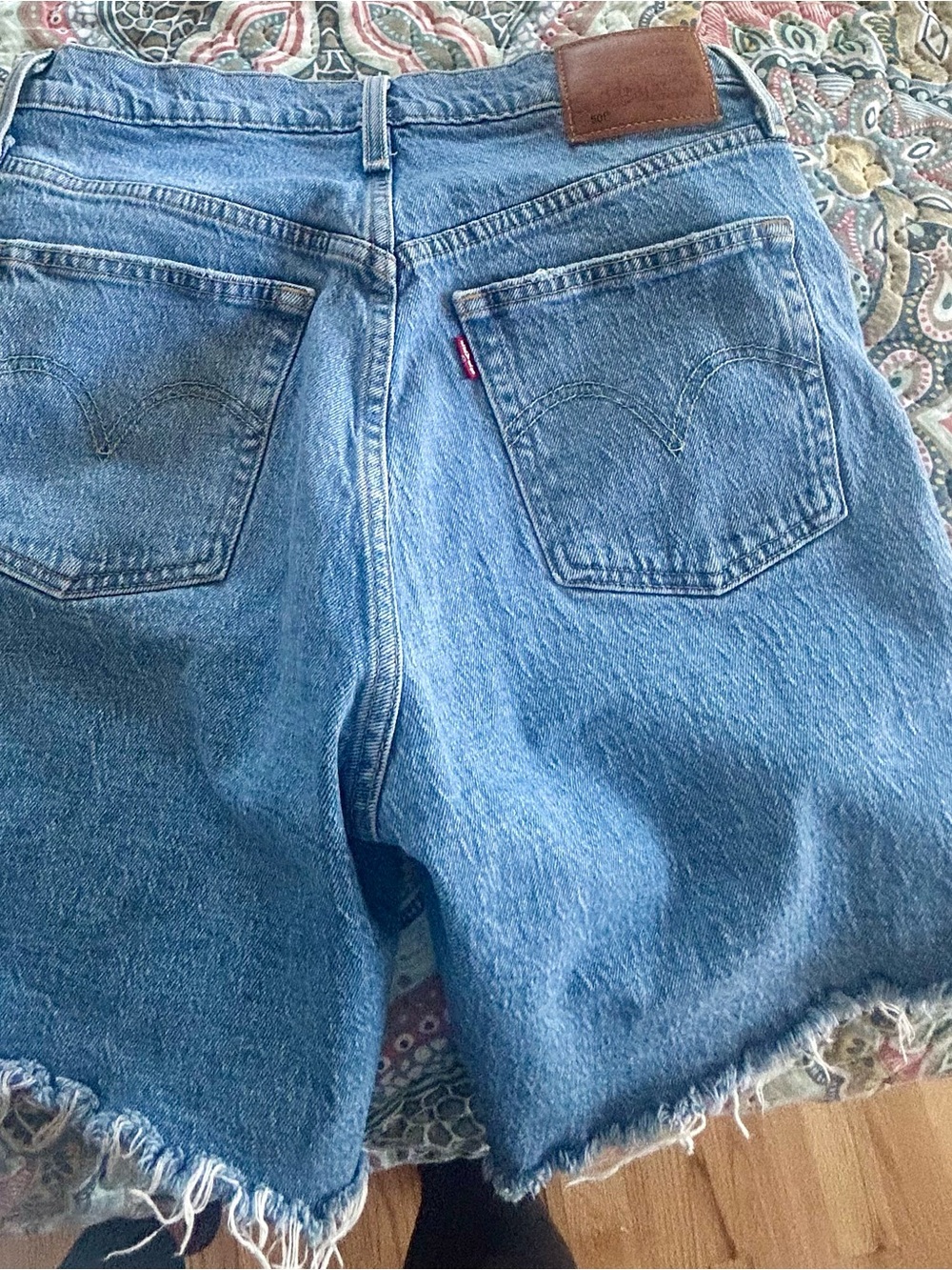 Levi's Medium Blue Denim Cutoff Shorts